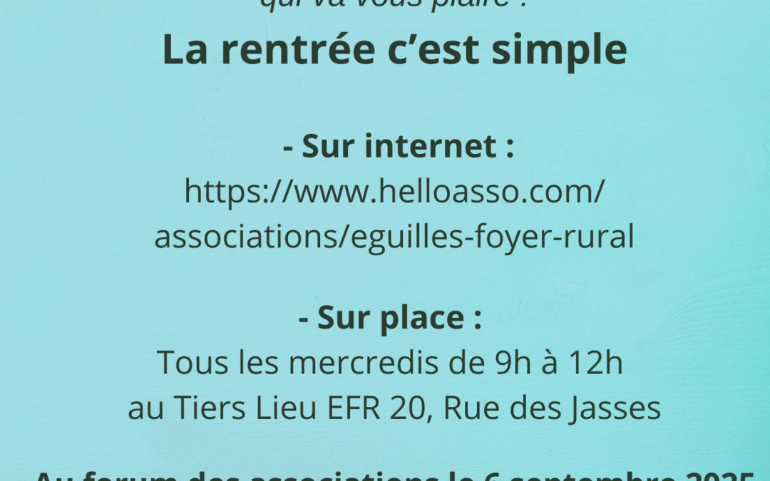 La rentrée cette année c’est simple !