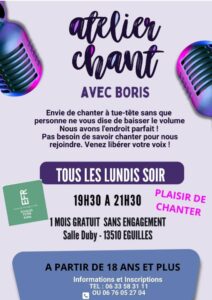 Encore de la place pour chanter!